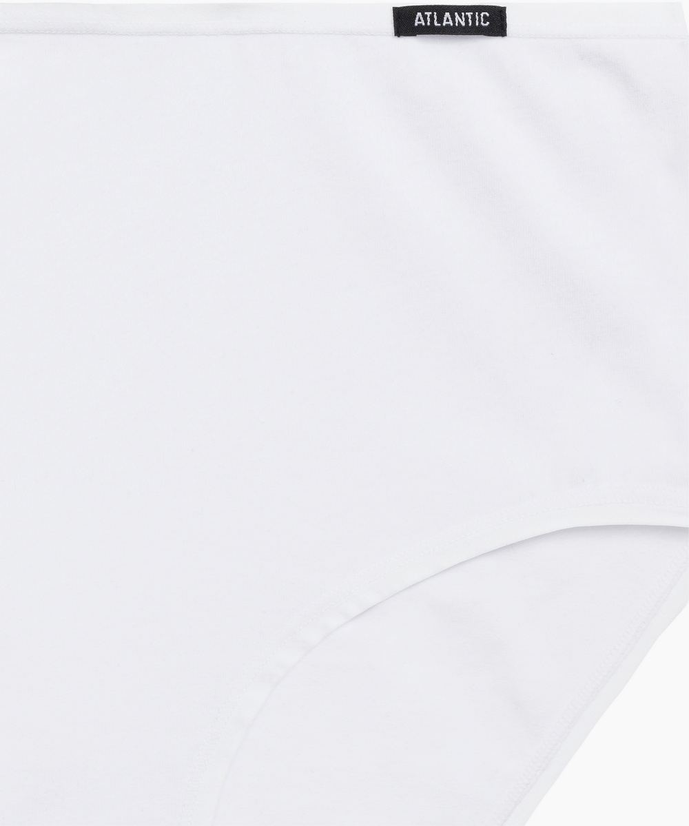 Женские трусы макси Atlantic, набор из 3 шт., хлопок, белые, 3BLP-585