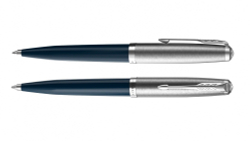 Шариковая ручка Parker 51 CORE MIDNIGHT BLUE CT, стержень: M, цвет чернил: black, в подарочной упаковке.