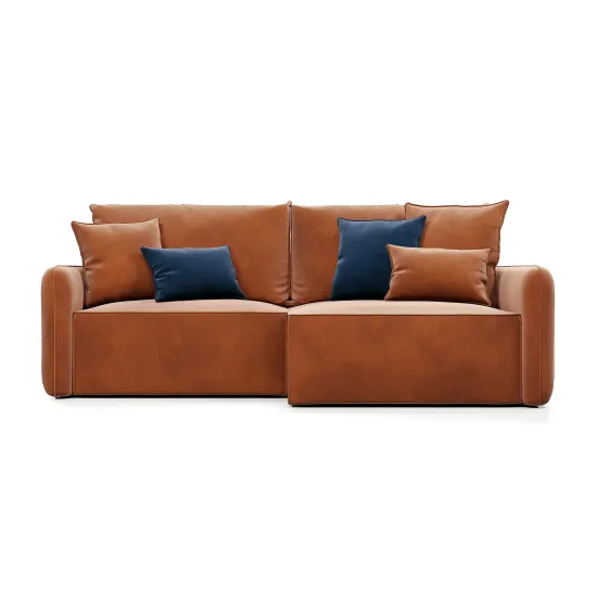 ПОРТЛЕНД Диван угловой терракотовый
