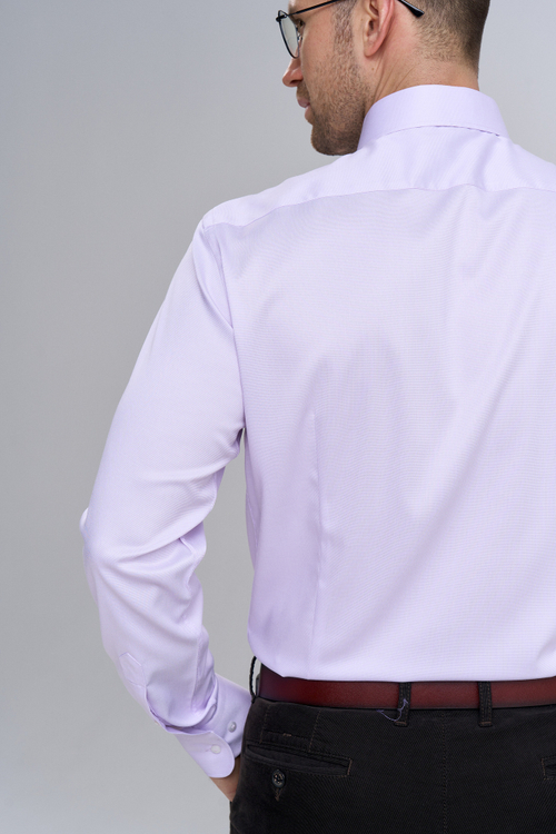 Сорочка мужская VESTER длинный рукав, цвет светло-сиреневый, бамбук/пэ 515182 05