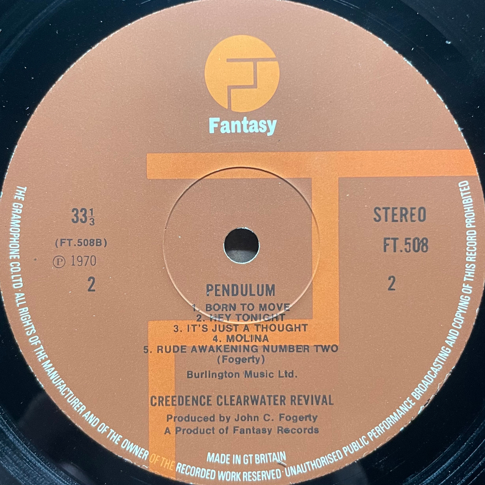 Creedence Clearwater Revival ‎– Pendulum (Англия)