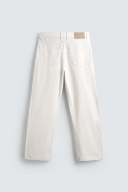 ZARA ДЖИНСЫ RELAXED FIT, БЕЛЫЙ