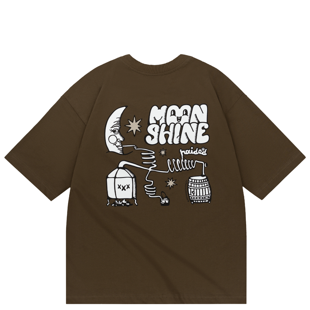 Футболка Haided MOONSHNE RLXD HW TEE carob.brown