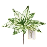 Украшение новогоднее «Пуансеттия - Искристый цветок» 20 см, Изумруд