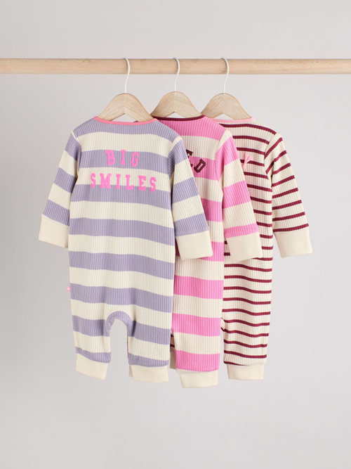 Комбинезон / Cлип для малышей Next B11-342, 3 шт., Розовый, Фиолетовый