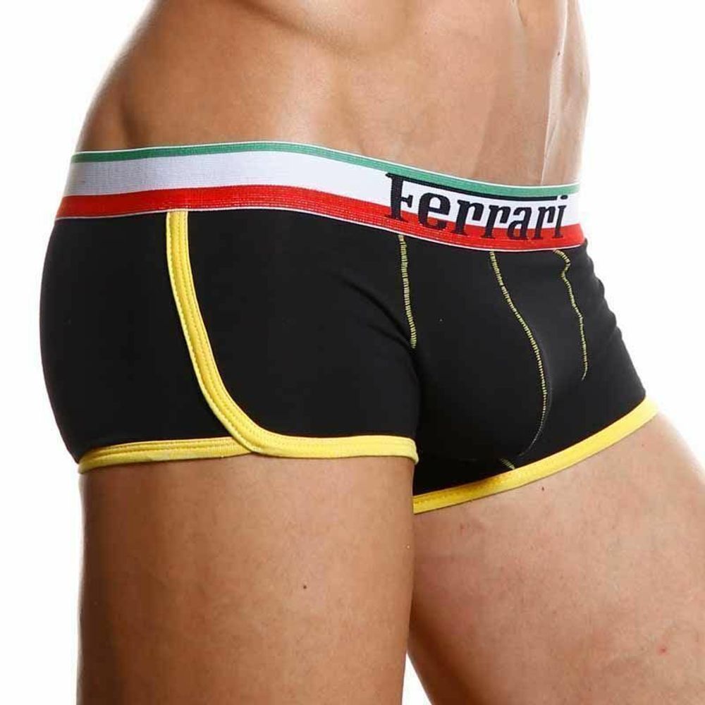 Мужские трусы хипсы черные Ferrari Black