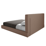 Кровать Angel Cerda 7174 с обивкой из коричневой ткани и коричневой эко-кожи 180x200 см