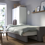 3-местный диван-кровать - IKEA BÅRSLÖV/BARSLOV/БЁРСЛОВ ИКЕА, 236х109х86 см, серый