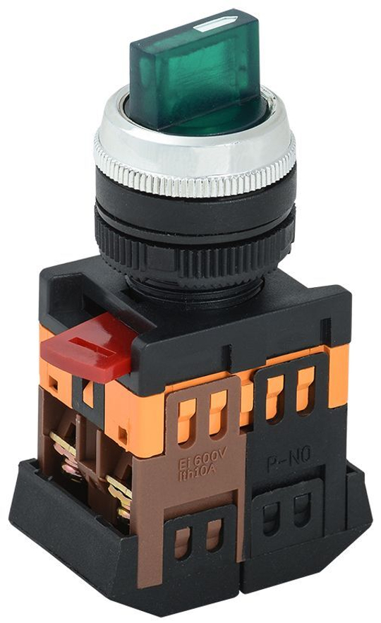 Переключатель АNС-22-2 на 2 положения "I-O" 1з+1р неон/240В зеленый IEK