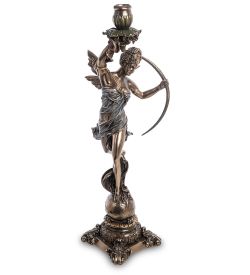 Veronese WS-978 Статуэтка-подсвечник «Диана - богиня охоты, женственности и плодородия»