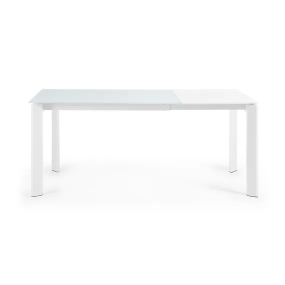 Стол обеденный Atta 120(180)x80 белое стекло