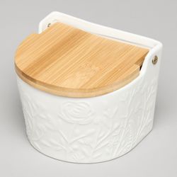 БАНКА ДЛЯ СОЛИ С ДЕР.КРЫШКОЙ LEFARD "MEADOW" 11,5*11*9,5 СМ 450 МЛ