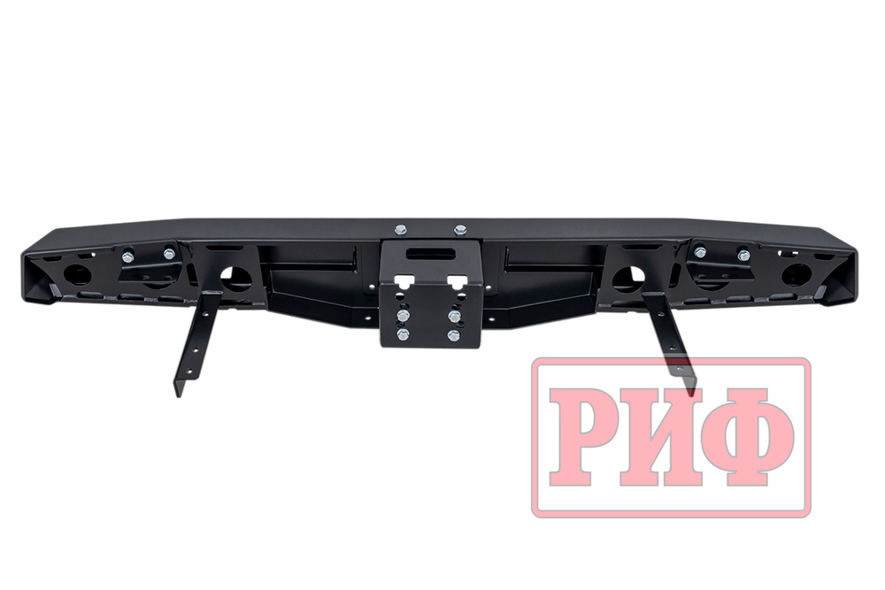 Бампер силовой задний УАЗ Хантер с площадкой под лебедку и фонарями, лифт 65 мм РИФ