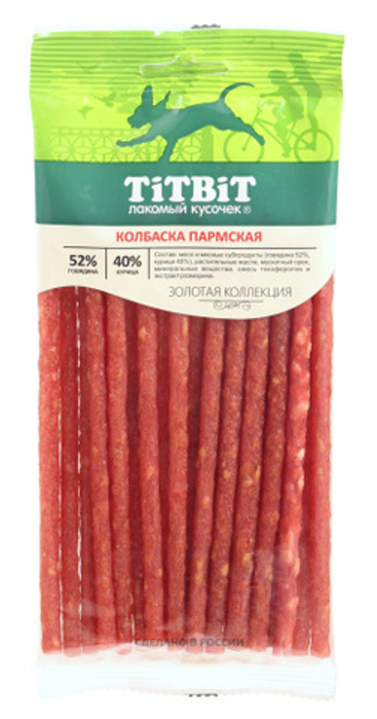 TITBIT Золотая коллекция Лакомство для собак Колбаса пармская, 150 г