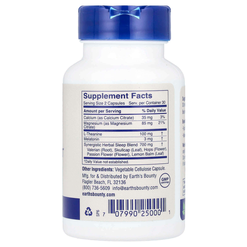 Earth's Bounty, Sleep Perfect, 60 капсул