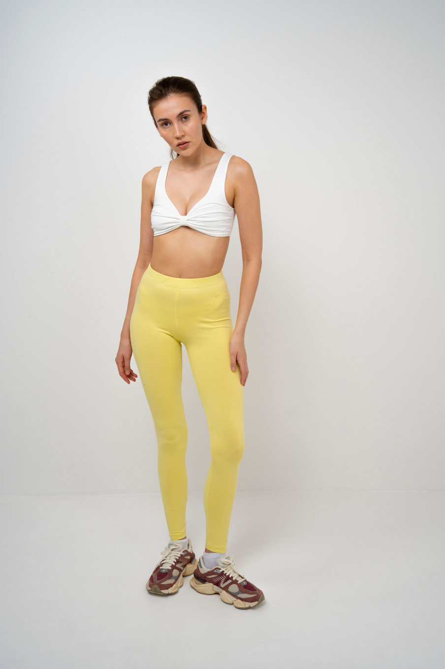 Базовые леггинсы из хлопкового трикотажа | Последние размеры