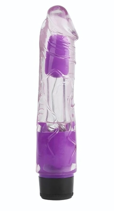 Сиреневый вибратор 8.1 Inch Realistic Vibe - 20 см. (Цвет: сиреневый)