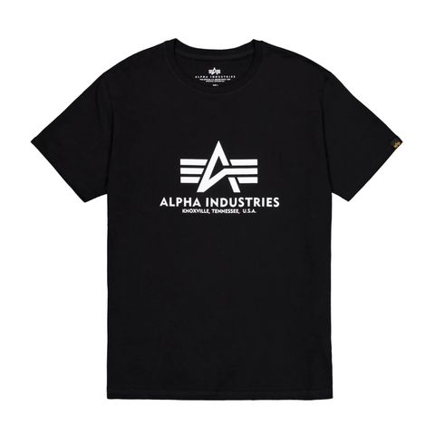 Футболка Alpha Industries Basic Big Logo Black (Чёрная)
