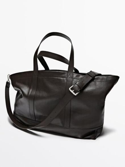 Massimo Dutti Кожаная сумка, коричневый