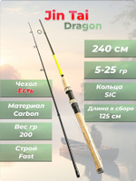 Спиннинг штекерный Dragon Jin Tai тест 5-25 гр длина 240 см