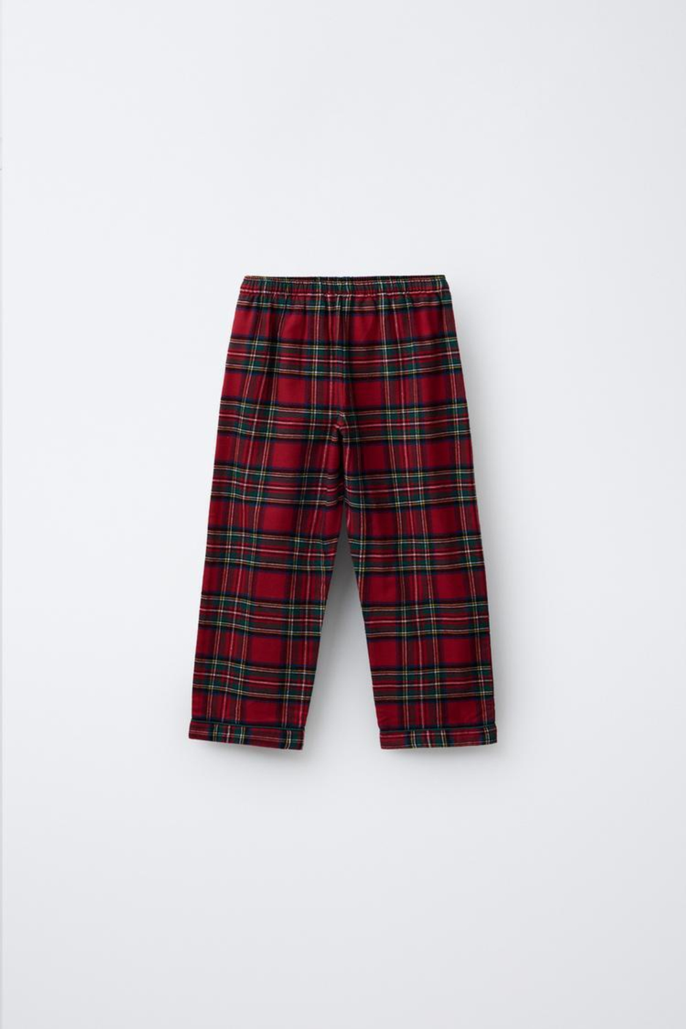 ZARA ФЛАНЕЛЕВАЯ ПИЖАМА В КЛЕТКУ, КРАСНЫЙ