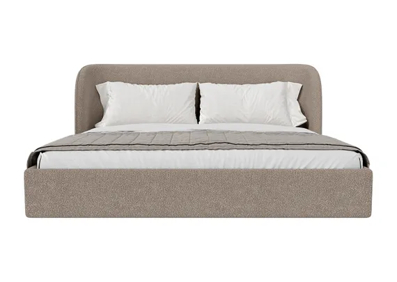 Кровать двуспальная Classic 200 см (бежевый, букле)