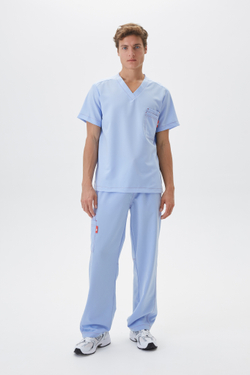 Брюки медицинские мужские Гекай, скайблю