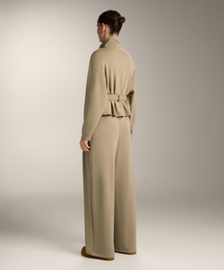 Oysho Куртка с ремнем из мягкой ткани с модалом, бежево-зеленый