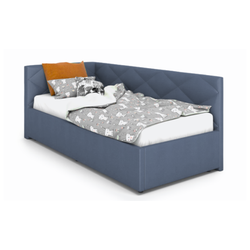 Кровать Селия (с.м.090*200) Bravo blue, ВариантКроя1 /