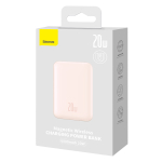 Внешний аккумулятор + Беспроводная зарядка Baseus Magnetic Wireless Charging Power Bank C+Qi 6000mAh 20W (MagSafe) - Pink