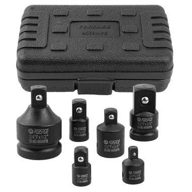 Набор адаптеров ударных, 6пр.(1/4''(F)x3/8''(M),3/8''(F)x1/4''(M),3/8''(F)x1/2''(M),1/2''(F)x3/8''(M),1/2''(F)x3/4''(M),3/4''(F)x1/2''(M)в кейсе Forsage F-4069MPB