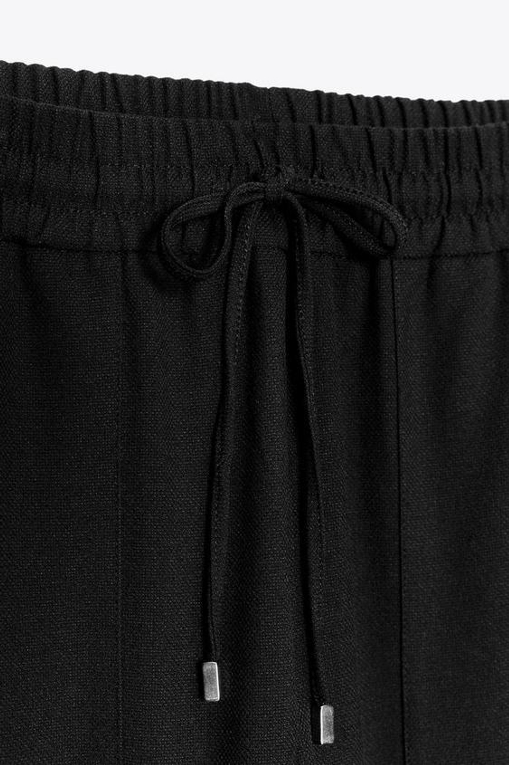 ZARA БРЮКИ С МАНЖЕТАМИ, ЧЕРНЫЙ