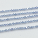 Фианит (кубический цирконий), цвет сапфирин, размер 2 мм, цена за нить около 195 шт (38 см)