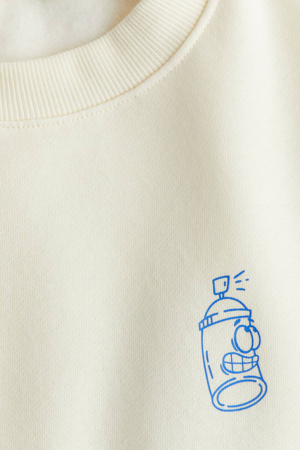 H&M Толстовка с принтом, кремовый