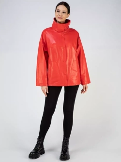 Кожаная куртка демисезонная оверсайз на кнопках