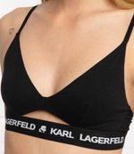 бюстгальтер peephole logo Karl Lagerfeld - черный(211W2101)