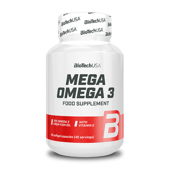 Мега Омега-3, Mega Omega-3, BioTechUSA, 90 желатиновых капсул