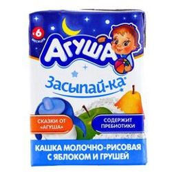 КАША АГУША ЗАСЫПАЙ-КА 200 МЛ МОЛОЧНО-РИСОВАЯ ЯБЛОКО/ГРУША