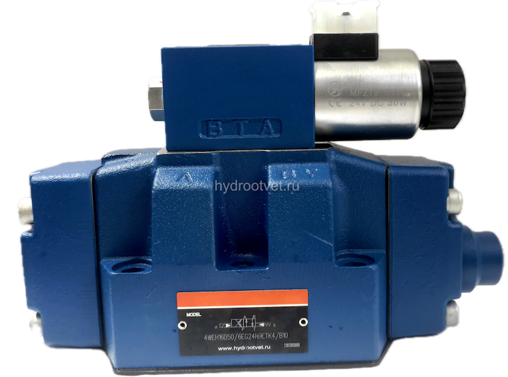 4WEH16C7X/6EW230N9ETK4/B10 - Гидрораспределитель с электроуправлением Ду16 схема C (574), напряжение W230, каналы управления ET - X и Y - внутренние