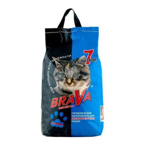 Brava наполнитель впитывающий для длинношерстных кошек синий