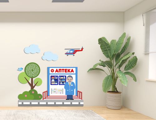 Декоративно-развивающая панель  «Аптека»