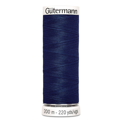 01 Нить Sew-All 100/200 м для всех материалов, 100% полиэстер Gutermann 748277 (011 т.синий)