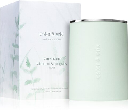ester & erik scented candle wild mint & cut grass (no. 03) - ароматическая свеча /   350  g  / GTIN 5713538003010