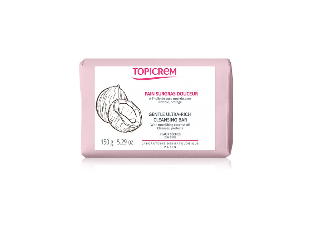 Topicrem AD Gentle Ulta-Rich Cleansing Bar - мягкое очищающее мыло для тела и лица /   150  g  / GTIN 3700281703863