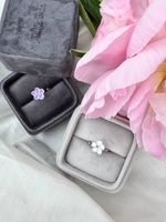 Кольцо Lilac 5, белая эмаль, разъемное