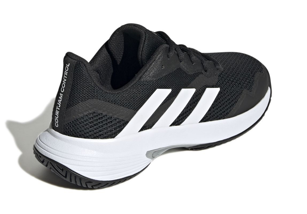 Женские Кроссовки теннисные Adidas CourtJam Control W - core black/cloud white/silver metallic