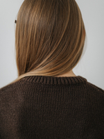 Кардиган вязаный с рюшкой, Шоколад