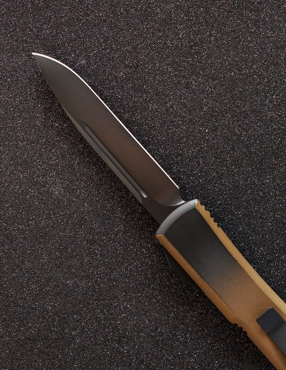 Автоматический складной нож SteelBro Ultratech S/E Tanto Cerakote Black Cherry M390 121-1BKMDBRZCS (бронзовый-черный)