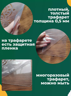 Трафарет для стен и творчества "Тропические листья", 55х39 см