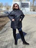 Куртка-ветровка Деми женская, цвет черный